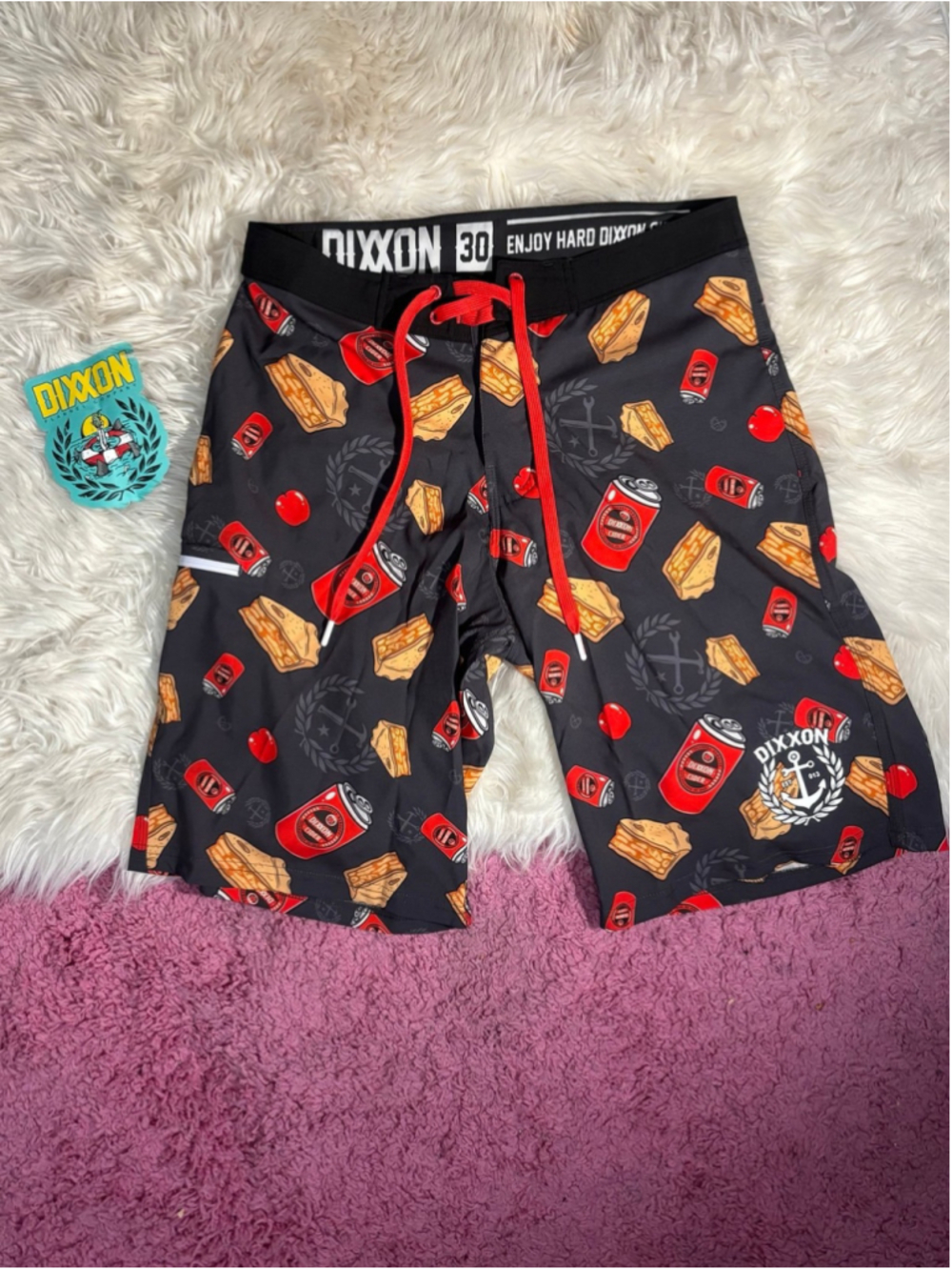 Dixxon NWT Cider Boardshorts men's swim beach travel punk vacation size 30